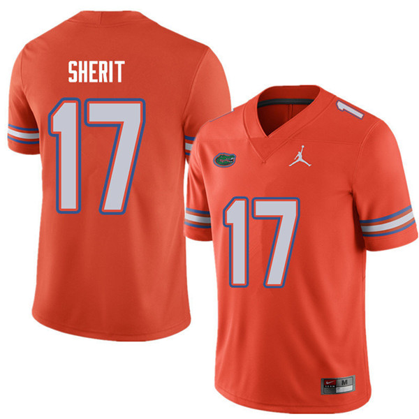 Jordan Brand Men #17 Jordan Sherit Florida Gators College Football Jerseys Sale-Orange